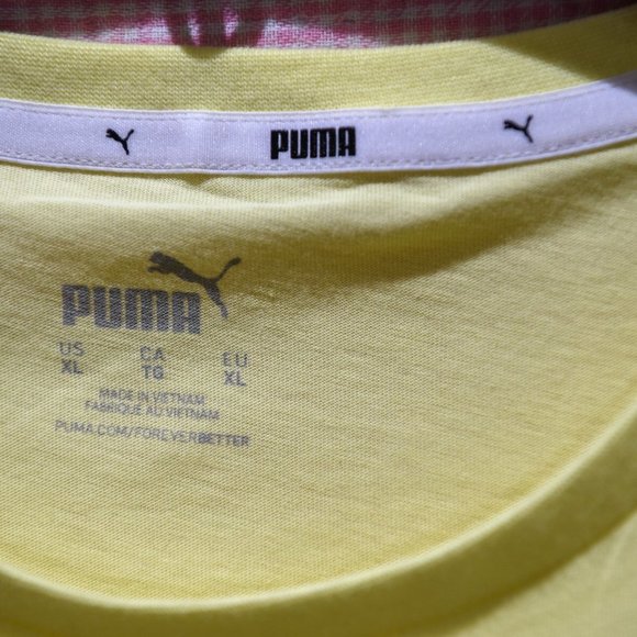 Puma Ladies' Logo Tee YELLOW - Picture 4 of 6